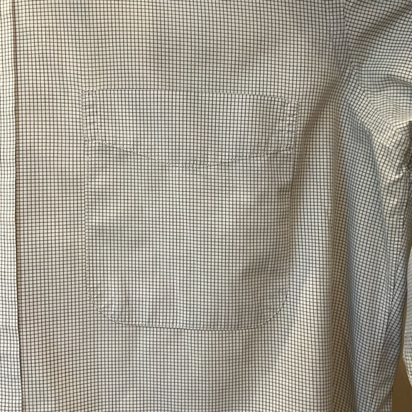 Ike Behar 100% Cotton Dress Shirt, button front, long sleeve button cuffs, Sz 16 - Picture 5 of 10
